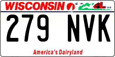 WI license plate 279NVK