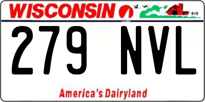WI license plate 279NVL