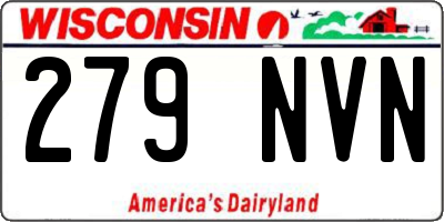 WI license plate 279NVN
