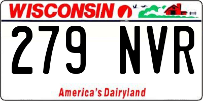 WI license plate 279NVR