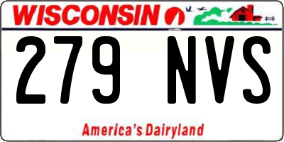 WI license plate 279NVS