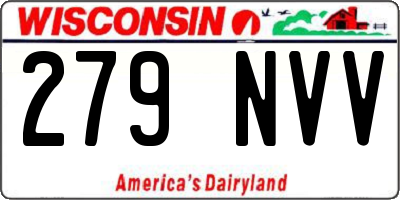 WI license plate 279NVV