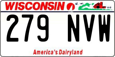 WI license plate 279NVW