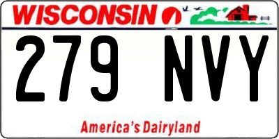 WI license plate 279NVY