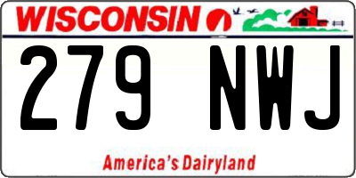 WI license plate 279NWJ
