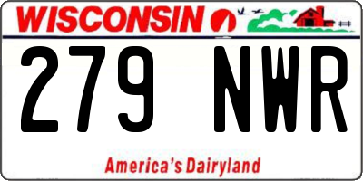 WI license plate 279NWR