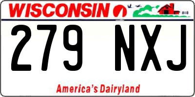 WI license plate 279NXJ