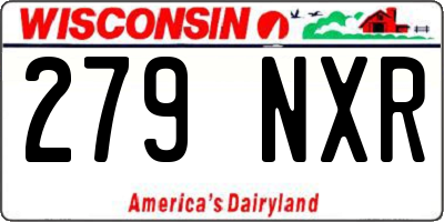 WI license plate 279NXR