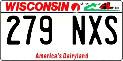 WI license plate 279NXS