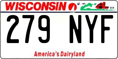 WI license plate 279NYF