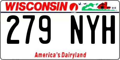 WI license plate 279NYH