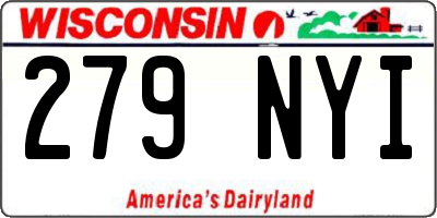 WI license plate 279NYI