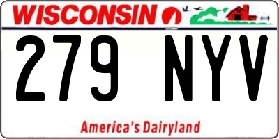 WI license plate 279NYV