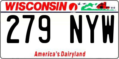 WI license plate 279NYW