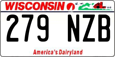 WI license plate 279NZB