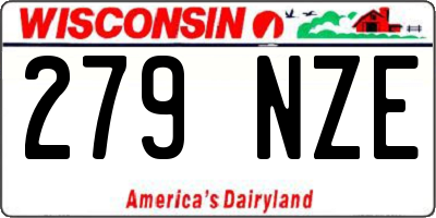 WI license plate 279NZE