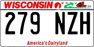 WI license plate 279NZH