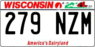 WI license plate 279NZM