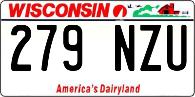 WI license plate 279NZU