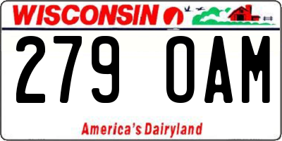 WI license plate 279OAM