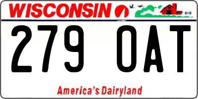 WI license plate 279OAT