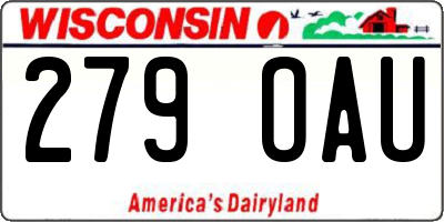 WI license plate 279OAU