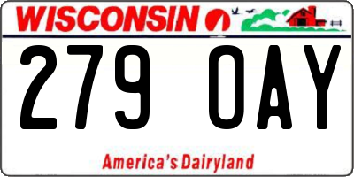 WI license plate 279OAY