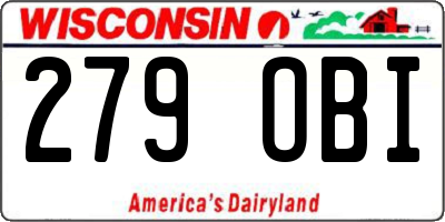 WI license plate 279OBI