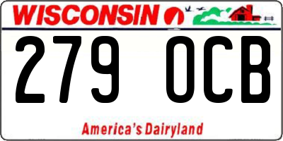 WI license plate 279OCB