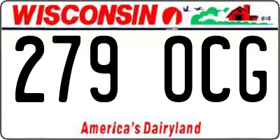 WI license plate 279OCG