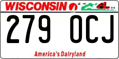 WI license plate 279OCJ