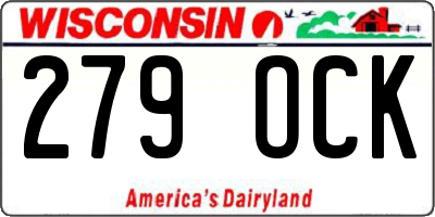 WI license plate 279OCK