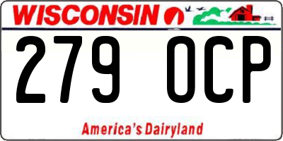WI license plate 279OCP