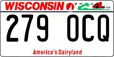 WI license plate 279OCQ
