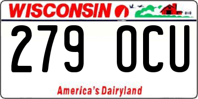 WI license plate 279OCU