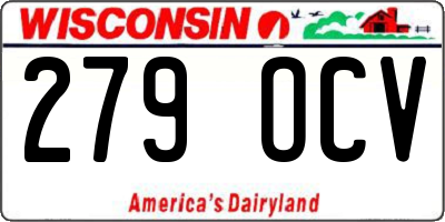 WI license plate 279OCV