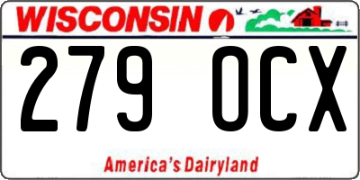 WI license plate 279OCX
