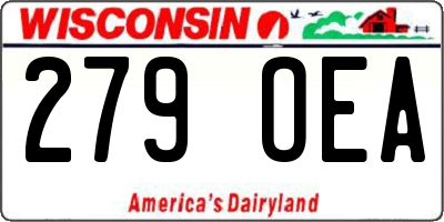 WI license plate 279OEA