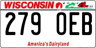 WI license plate 279OEB