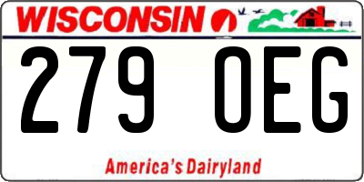 WI license plate 279OEG