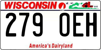 WI license plate 279OEH