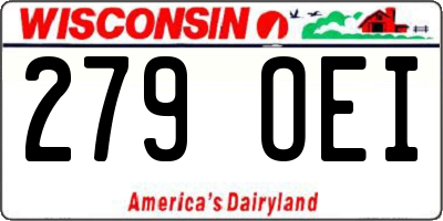 WI license plate 279OEI
