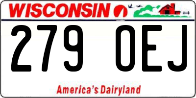 WI license plate 279OEJ