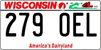 WI license plate 279OEL