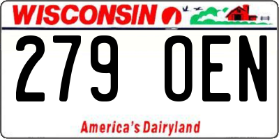 WI license plate 279OEN