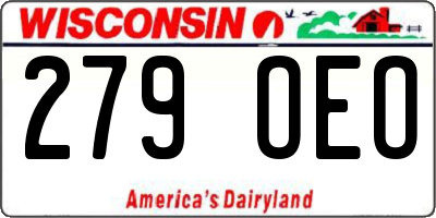 WI license plate 279OEO