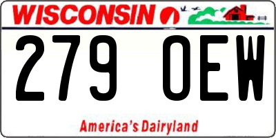 WI license plate 279OEW