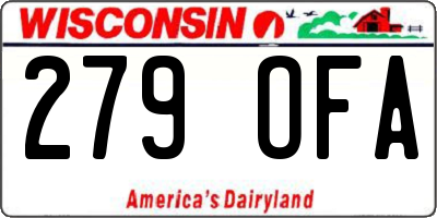 WI license plate 279OFA