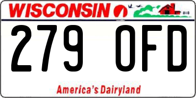 WI license plate 279OFD
