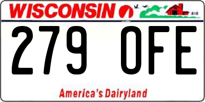 WI license plate 279OFE
